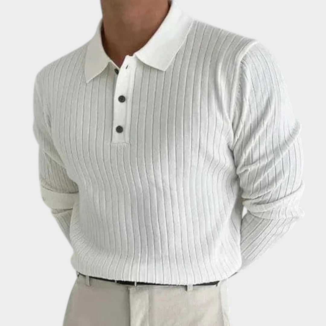 Chad | Polo de punto acanalado