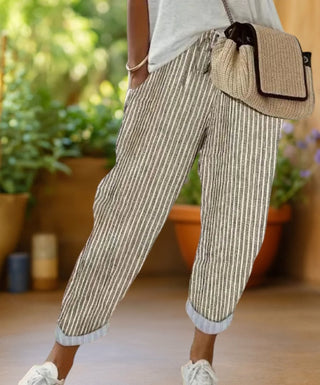 Maribel | Pantalón de rayas con cordón