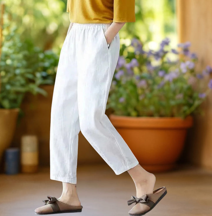 Roberta | Pantalón capri de lino