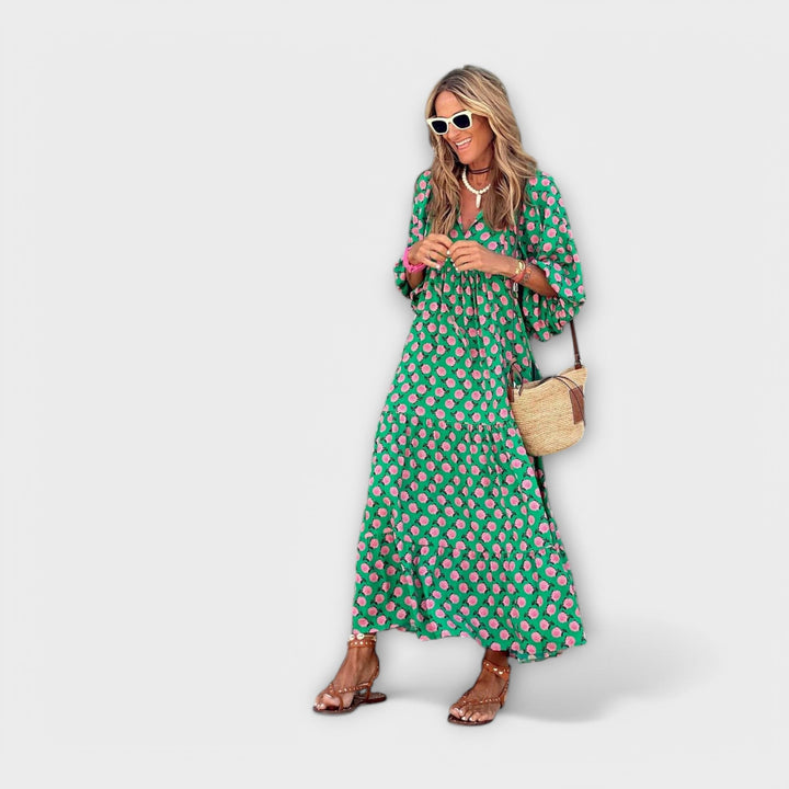 Remei | Vestido maxi geométrico
