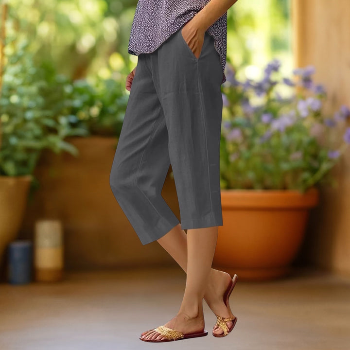 Bambu | Pantalón capri liso