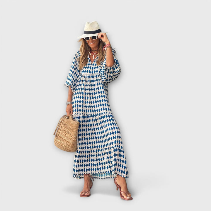 Remei | Vestido maxi geométrico