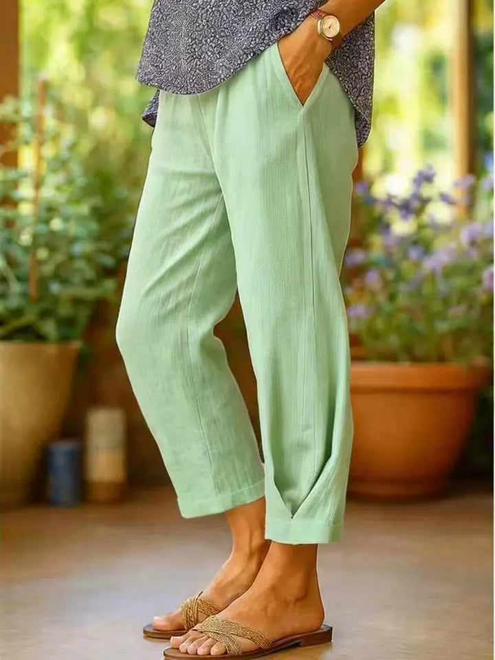 Maialen | Pantalón recto de lino