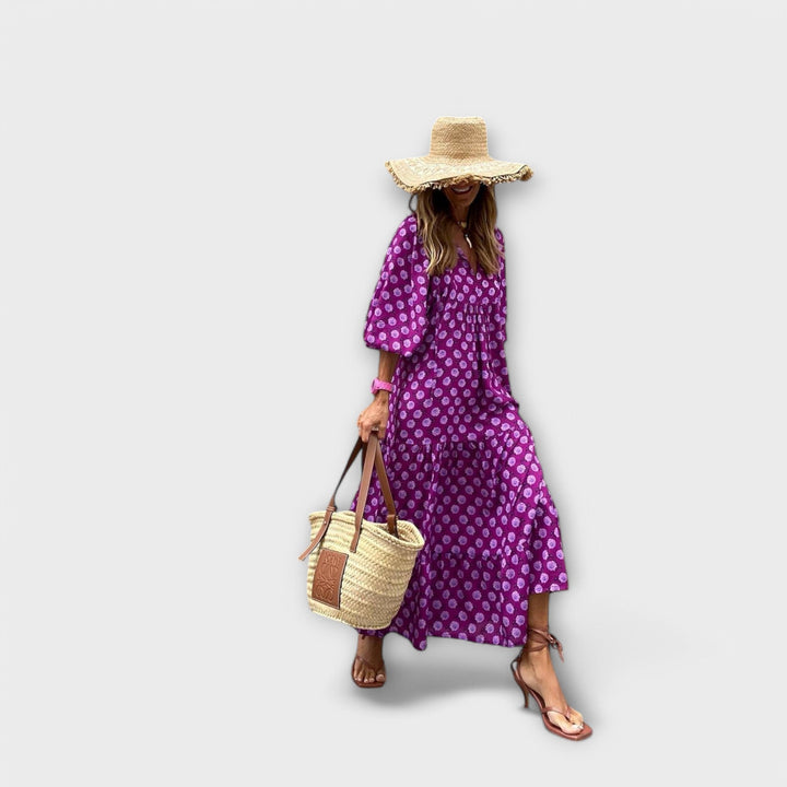 Remei | Vestido maxi geométrico