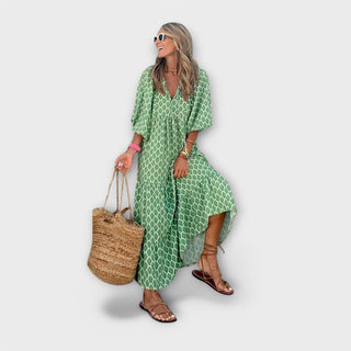 Remei | Vestido maxi geométrico