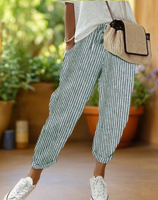 Maribel | Pantalón de rayas con cordón