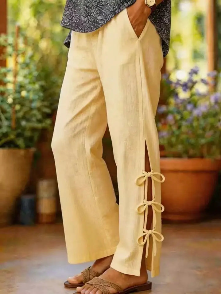 Lyara | Pantalón ancho con abertura lateral