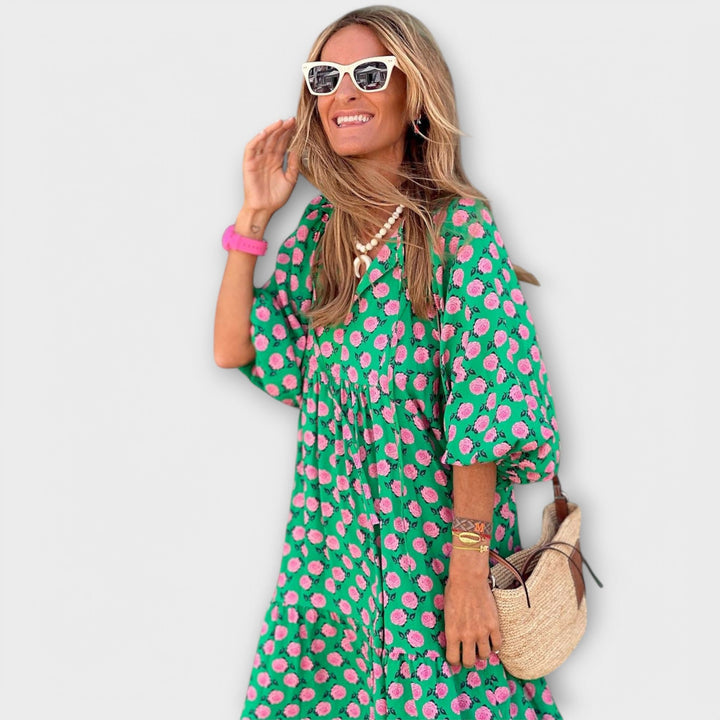 Remei | Vestido maxi geométrico