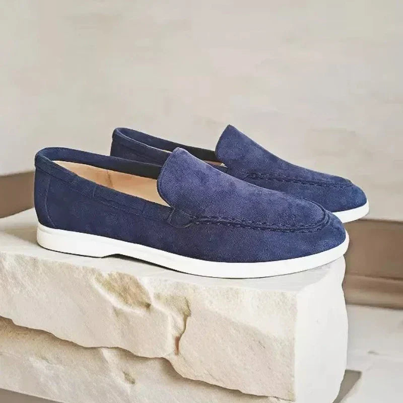 Benito | Mocasines efecto ante gris
