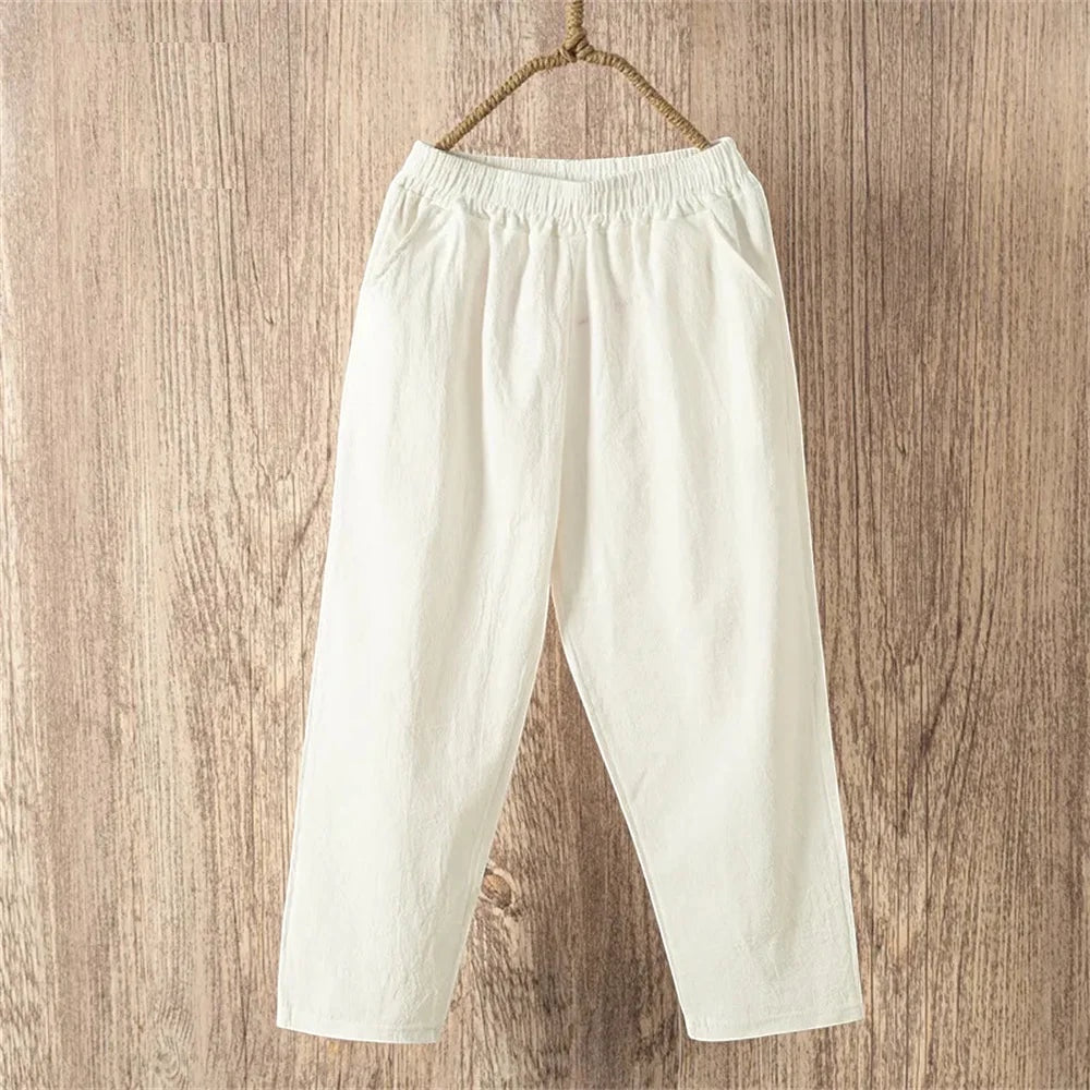 Roberta | Pantalón capri de lino