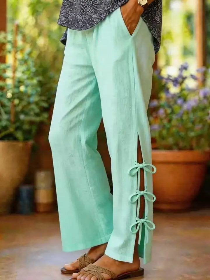 Lyara | Pantalón ancho con abertura lateral