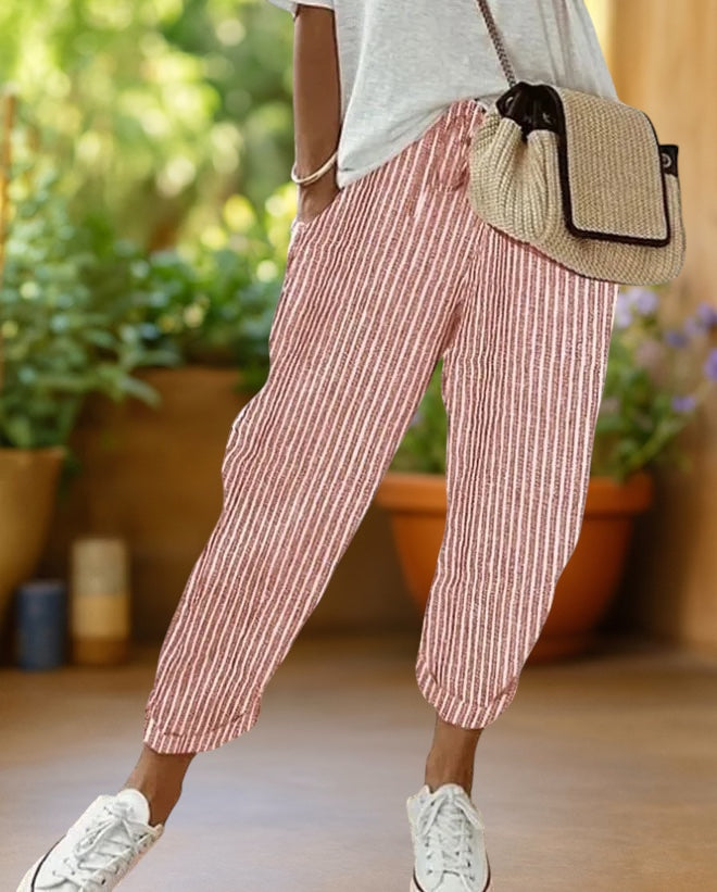 Jara | Pantalón de rayas con cordón