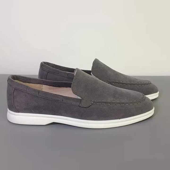 Benito | Mocasines efecto ante gris