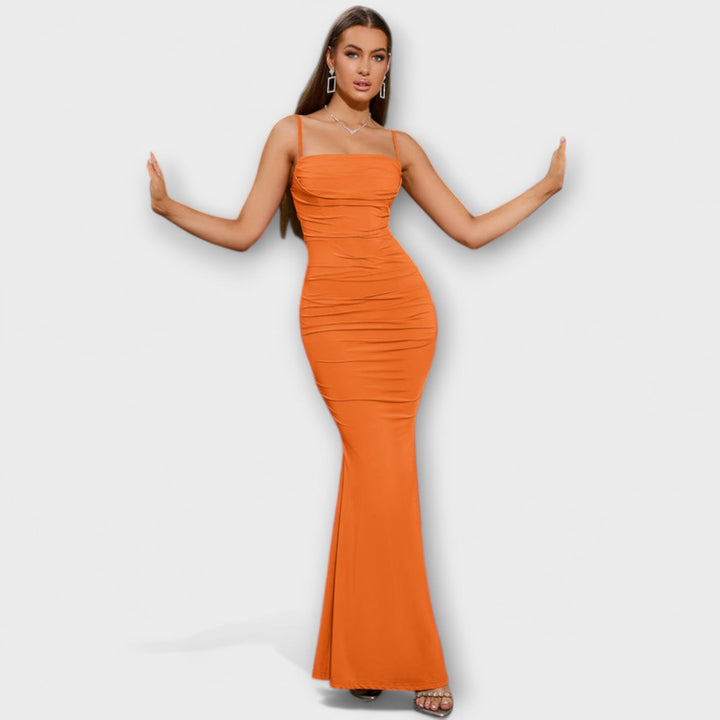 Callie | Vestido maxi con volantes