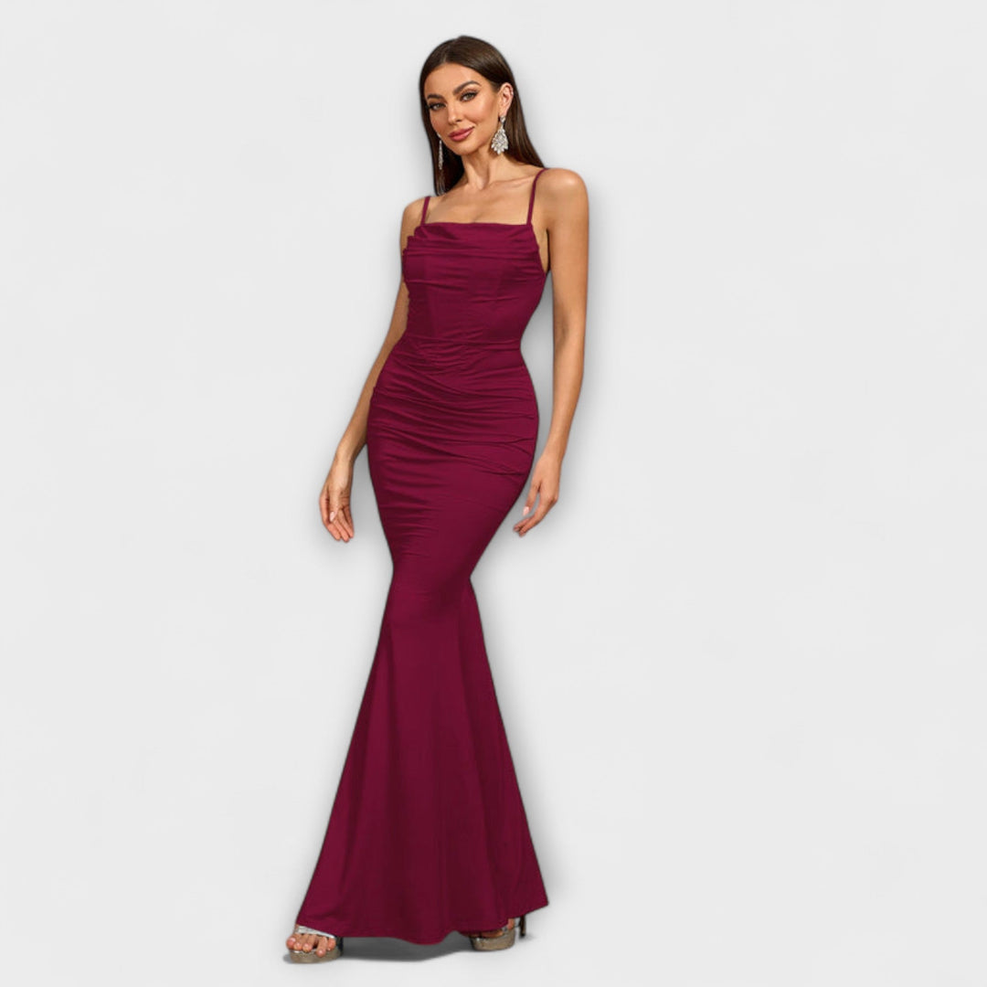 Callie | Vestido maxi con volantes