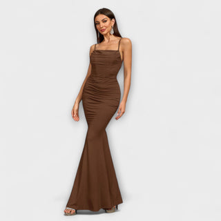 Callie | Vestido maxi con volantes