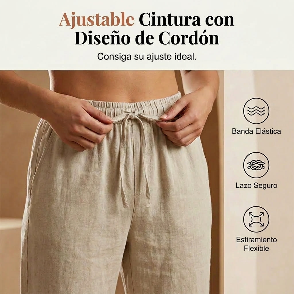 Marcia | Shorts de algodón y lino