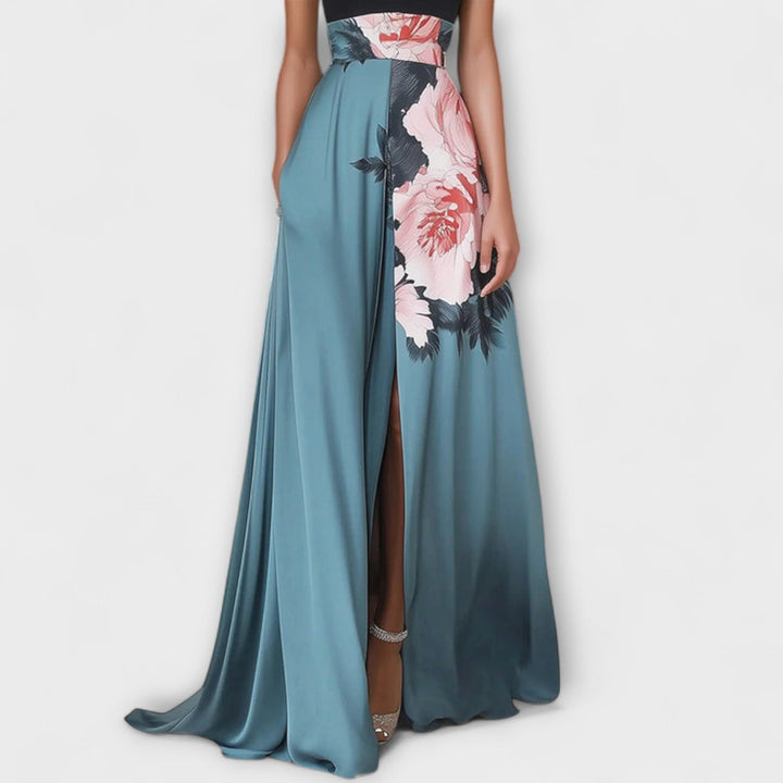 Saray | Vestido maxi floral de corte A