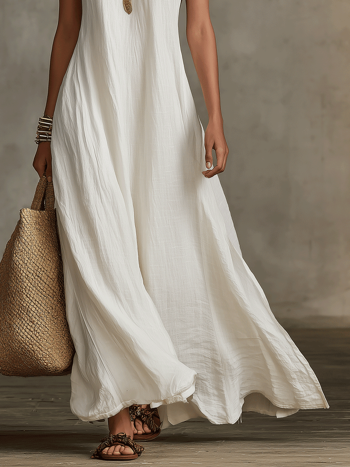 Romina | Vestido maxi boho sin mangas