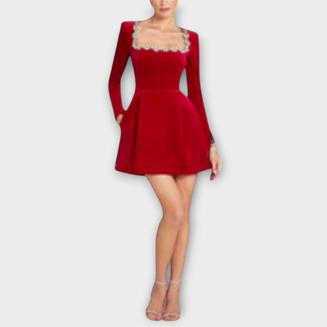 Wren | Vestido mini de terciopelo