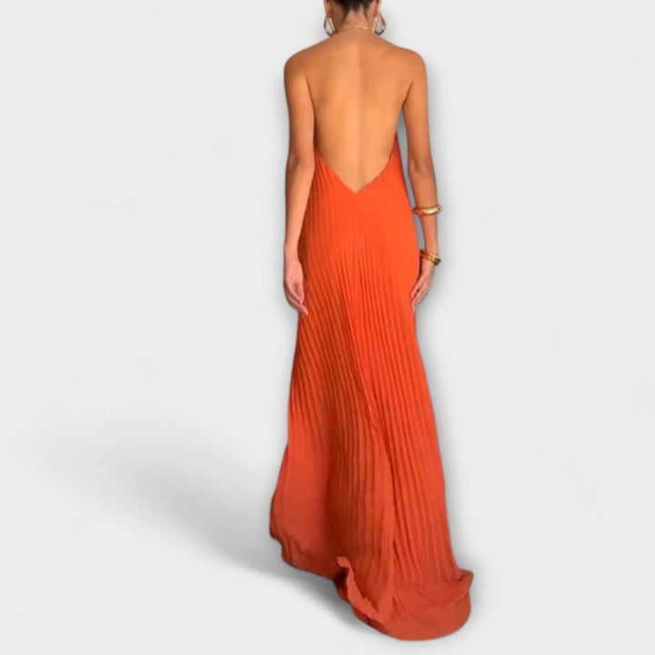 Poppy | Vestido con escote plisado