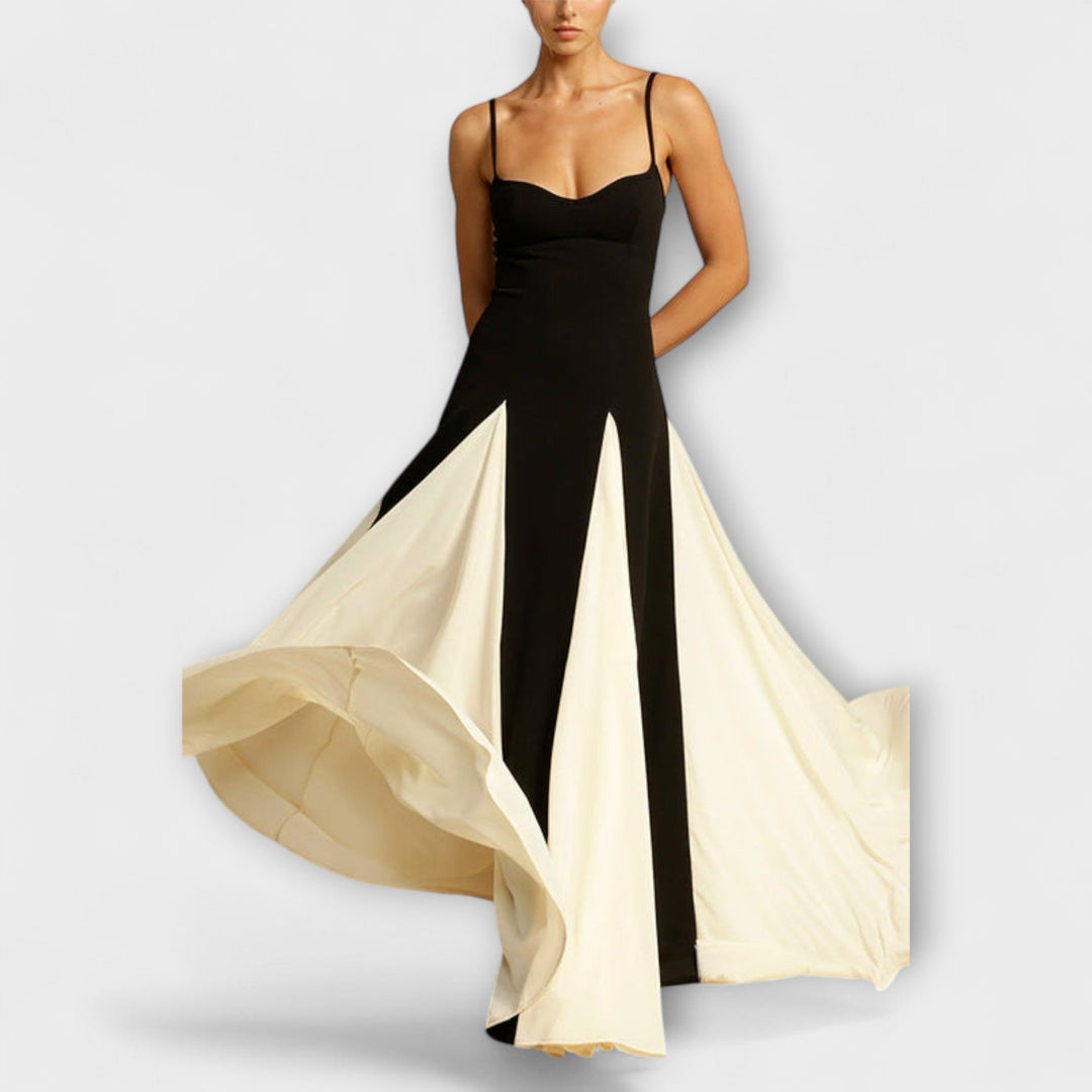 Ember | Vestido maxi con paneles de tul