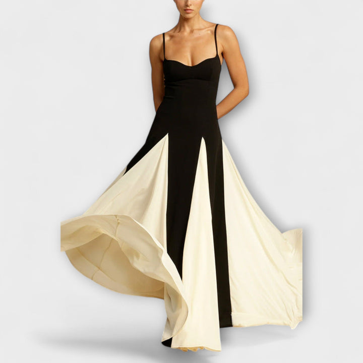 Ember | Vestido maxi con paneles de tul