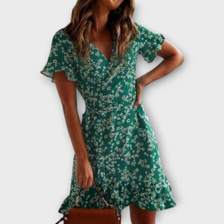 Nilsine | Vestido boho corto verde