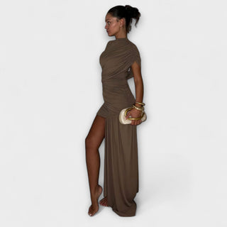 Penélope | Vestido ajustado con volantes