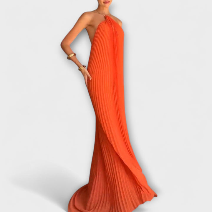 Poppy | Vestido con escote plisado