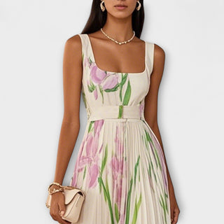 Neus | Vestido maxi de gasa floral