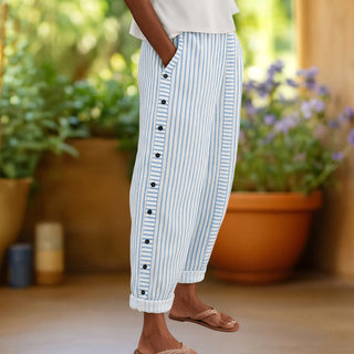Hada | Pantalón de rayas con botones