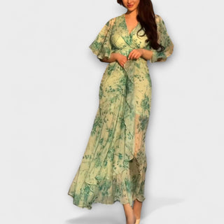 Lana | Vestido floral con escote en V