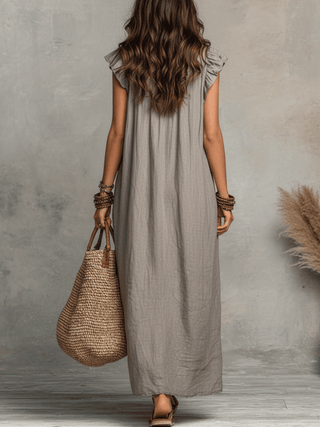 Oriane | Vestido maxi boho con escote en V