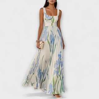 Neus | Vestido maxi de gasa floral