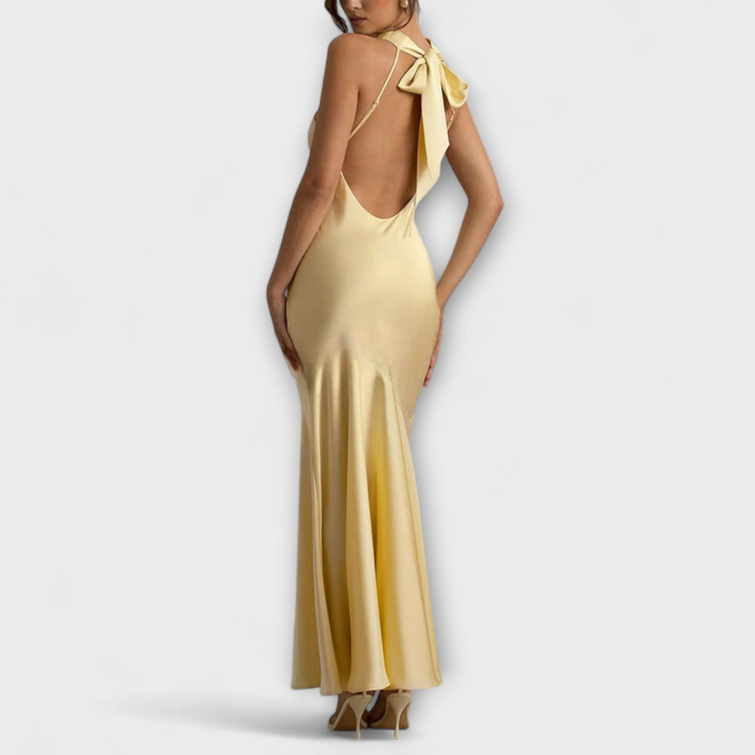 Lennon | Vestido maxi satinado
