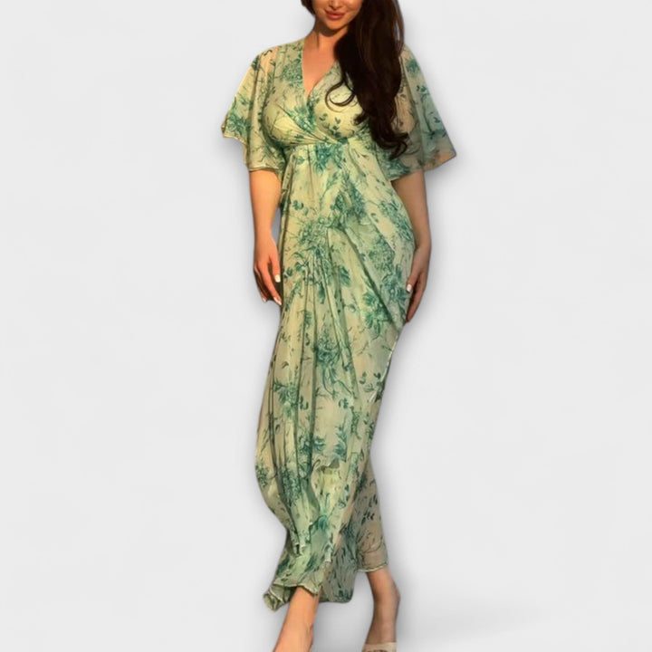 Lana | Vestido floral con escote en V