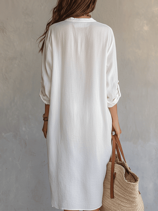 Kattalin | Vestido midi blanco boho
