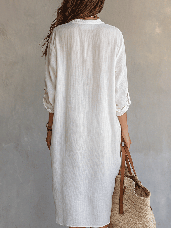 Kattalin | Vestido midi blanco boho