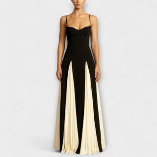 Ember | Vestido maxi con paneles de tul