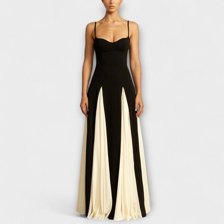 Ember | Vestido maxi con paneles de tul
