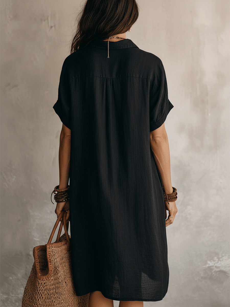 Garazi | Vestido midi negro boho