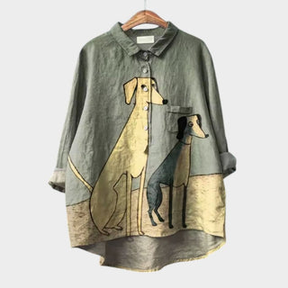 Benita | Blusa con estampado de perritos