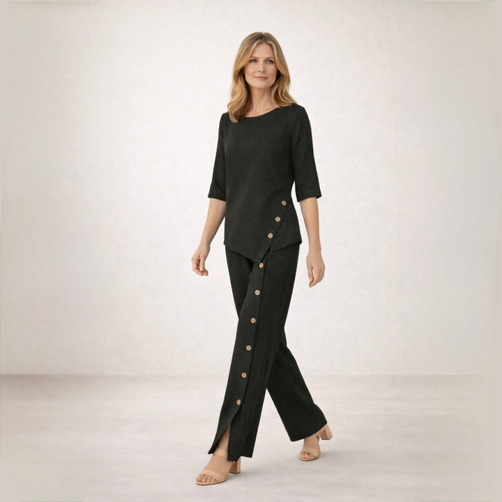 Rebeca | Conjunto de lino elegante