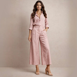 Delphine | Conjunto de lino elegante