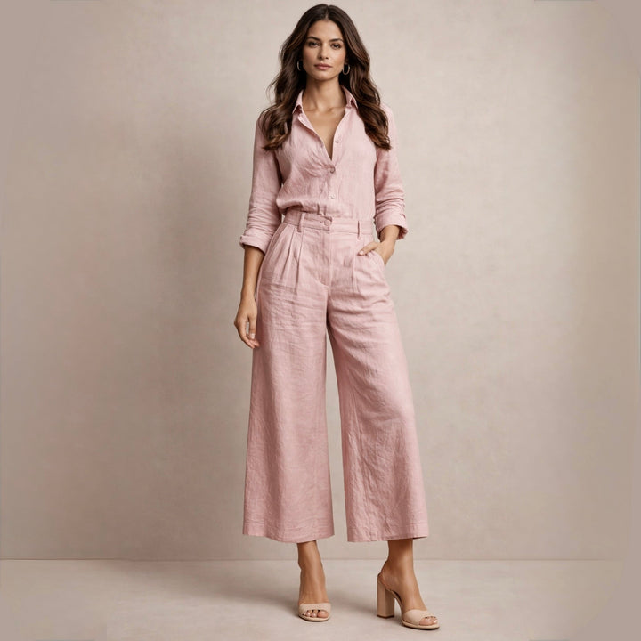 Delphine | Conjunto de lino elegante