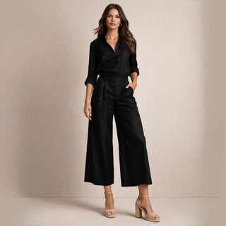 Delphine | Conjunto de lino elegante