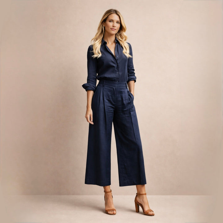 Delphine | Conjunto de lino elegante
