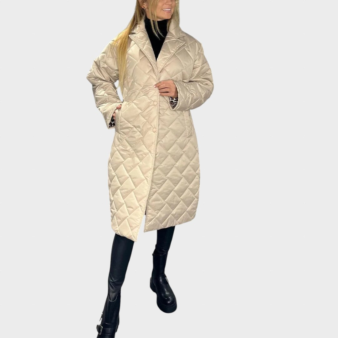 Ofira | Abrigo reversible con leopardo