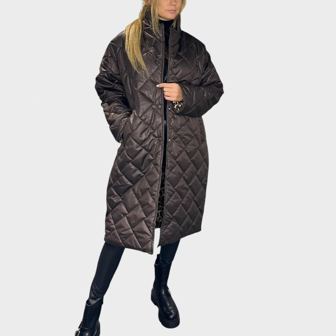 Ofira | Abrigo reversible con leopardo